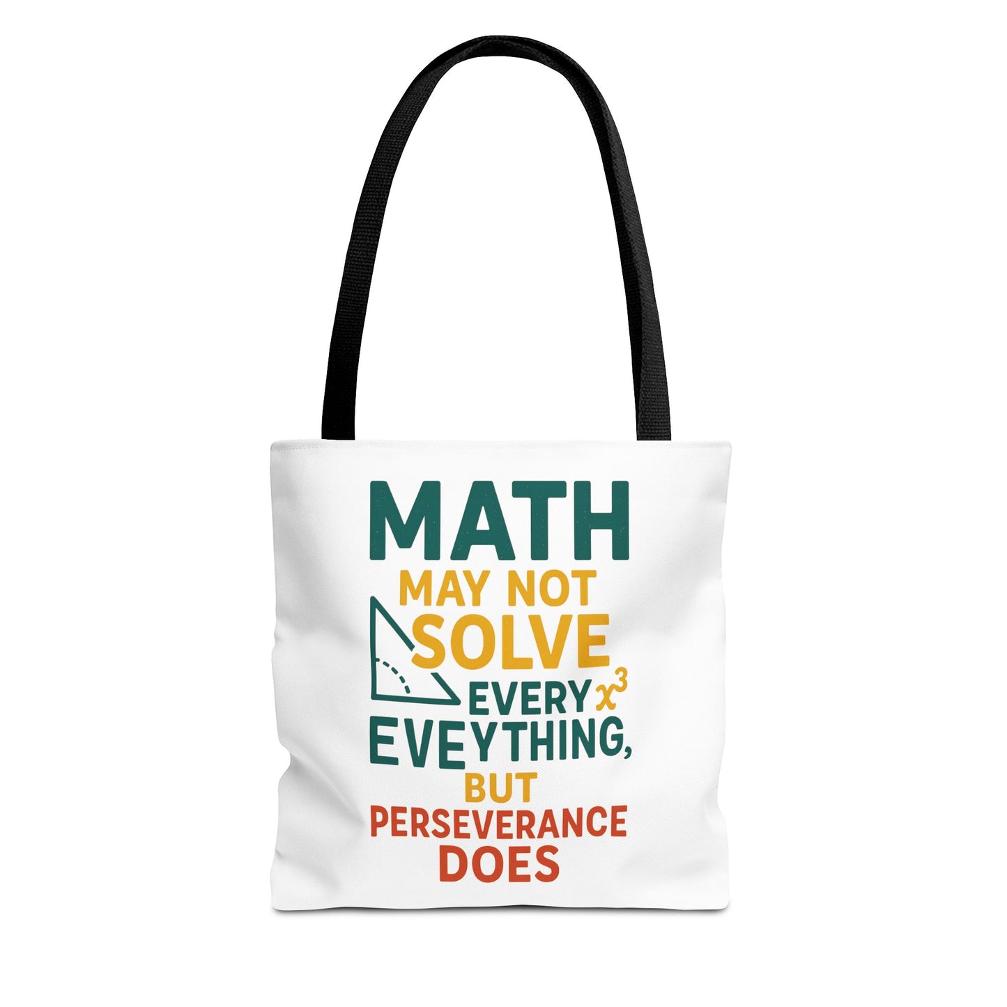 Inspirational Math Tote Bag, Motivational Carry-all, Teacher's Gift, Student Accessory, Study Essentials, QR Code Bag