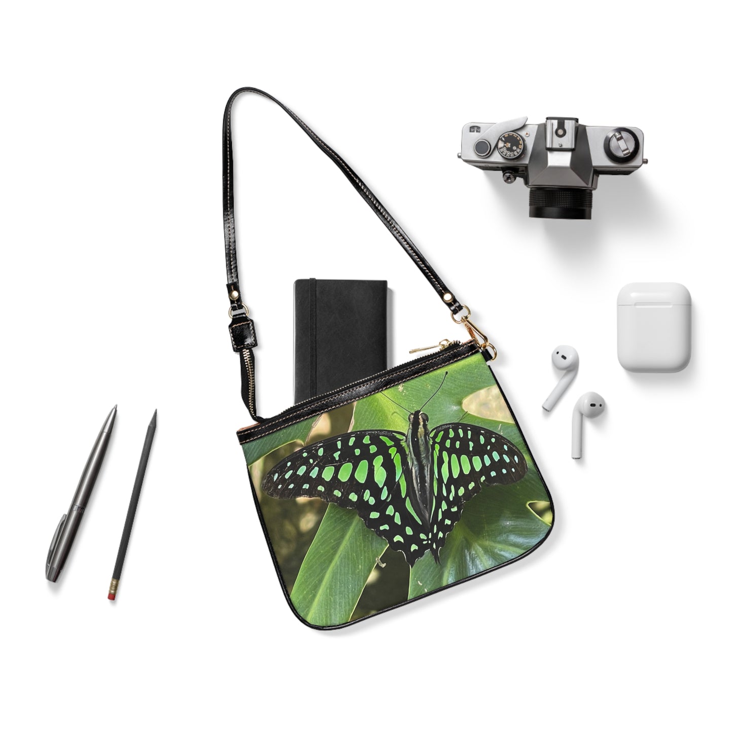 Green Butterfly Small Shoulder Bag – Nature-Inspired Crossbody Purse