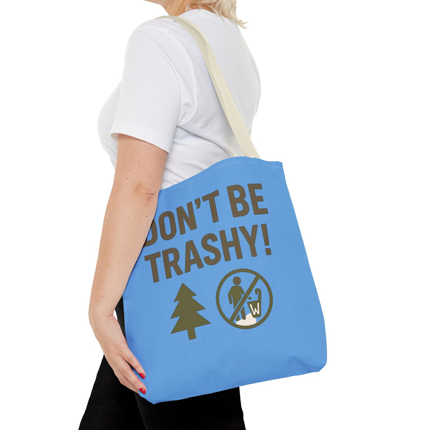Eco-Friendly Tote Bag - "Don't Be Trashy" | Reusable Shopping Bag, Gift for Environmentalists, Beach Bag, Everyday Carry