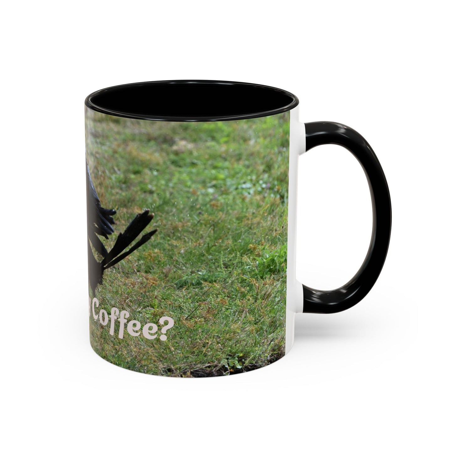 Where's My Coffee? Accent Coffee Mug – Funny Crow Bird Coffee Cup (11/15oz)