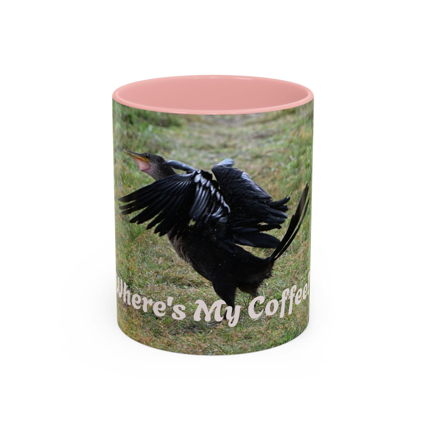 Where's My Coffee? Accent Coffee Mug – Funny Crow Bird Coffee Cup (11/15oz)