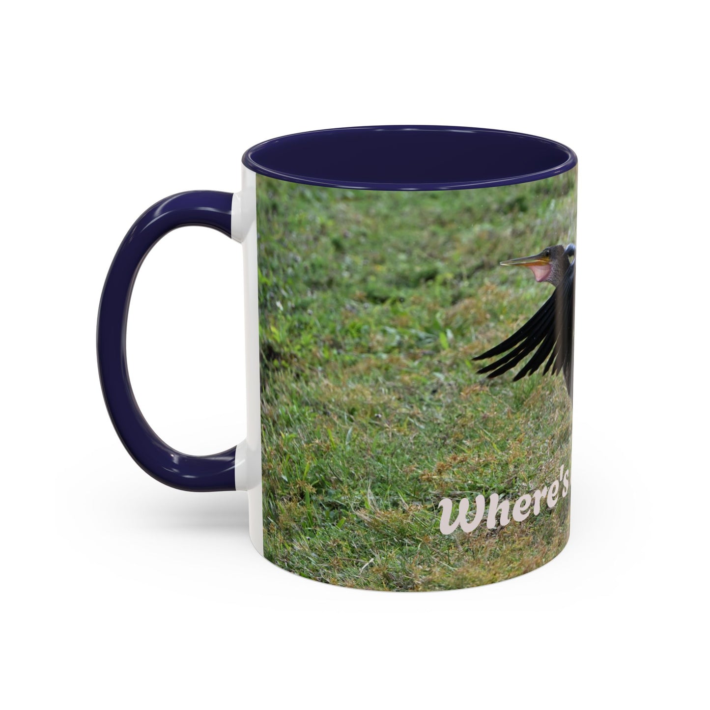 Where's My Coffee? Accent Coffee Mug – Funny Crow Bird Coffee Cup (11/15oz)