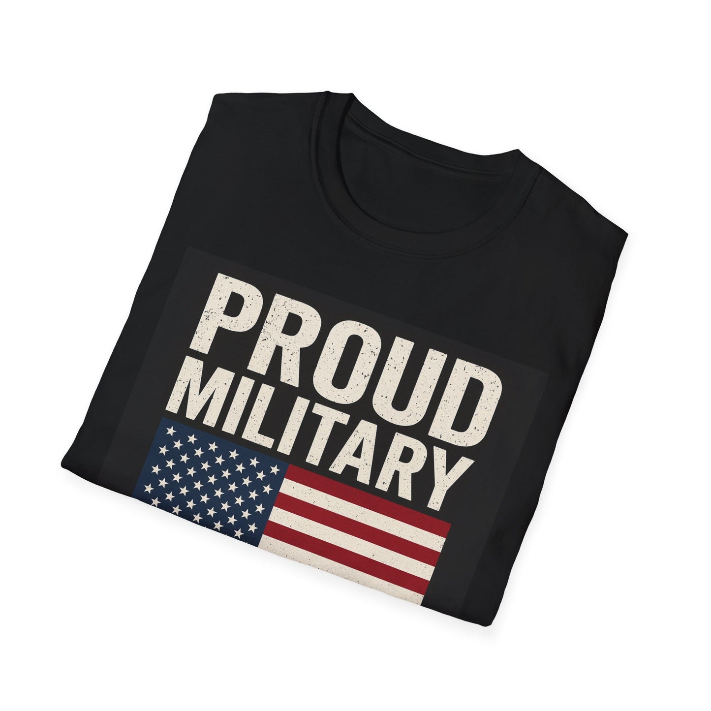 Proud Military Brat T-Shirt, Unisex Softstyle Tee, Patriotic Gift, Military Family Apparel, Comfortable Casual Wear, Support Our Troops