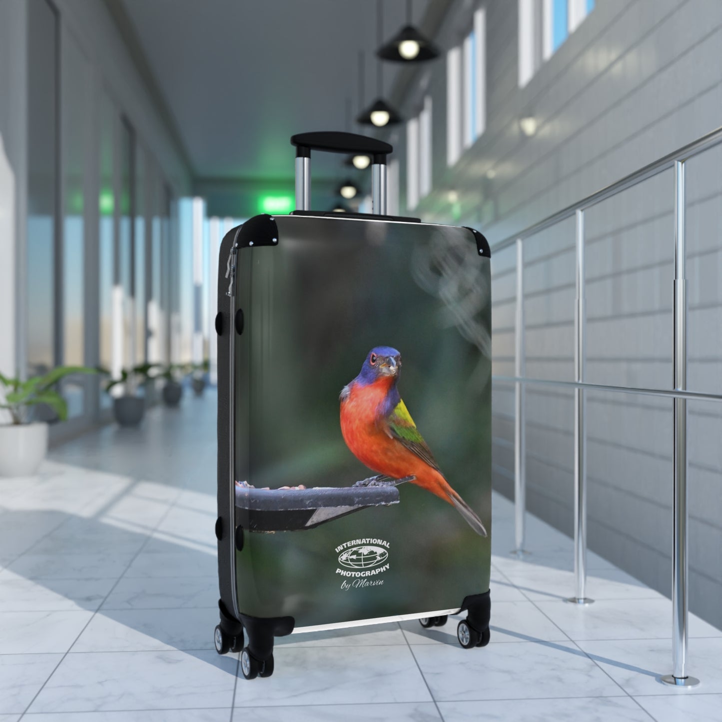 Vibrant Bird Print Suitcase - Travel Luggage for Nature Lovers, Adventure Gear, Stylish Carry-On, Gift for Travelers, Vacation Essentials