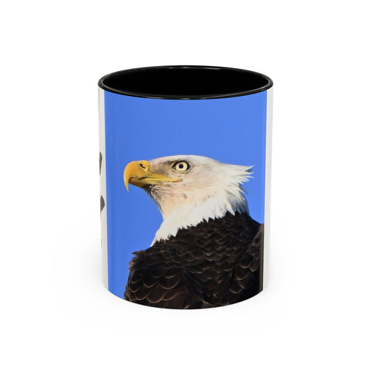 Bald Eagle Accent Coffee Mug – Patriotic Wildlife Ceramic 11/15oz