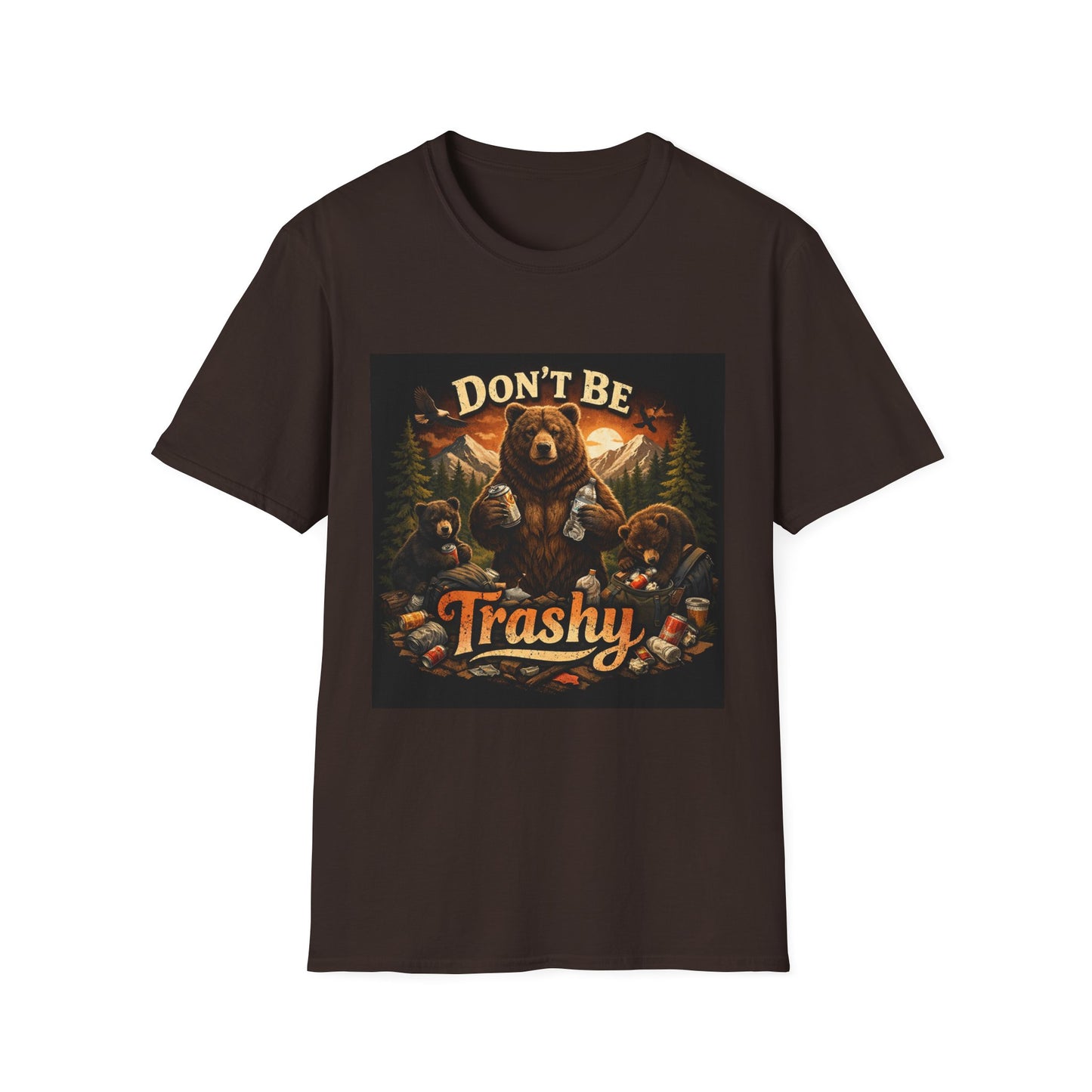 Don’t Be Trashy Bear T-Shirt — Camping / Environmental Conservation Tee