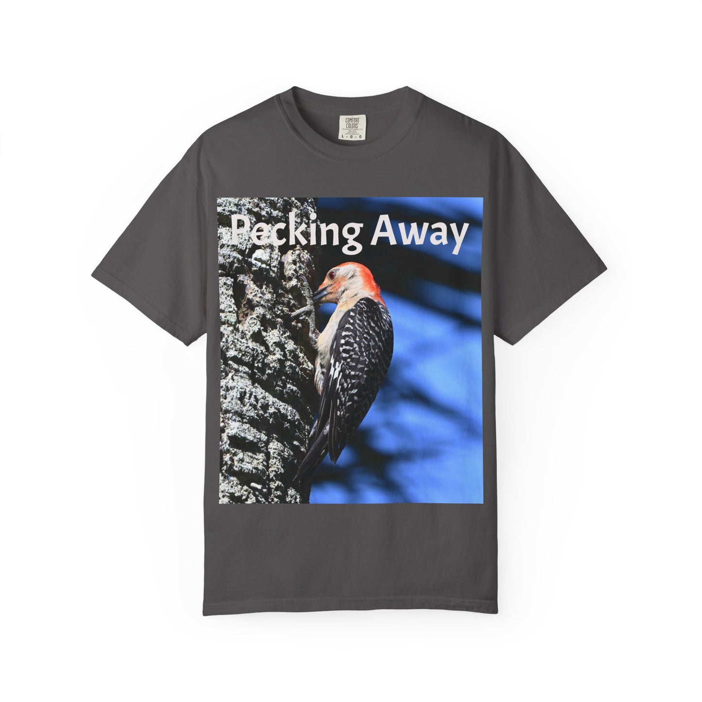 Nature Lover's Unisex T-Shirt - Eco-Friendly Tee with 'Pecking Away' Design, Gift for Birdwatchers, Nature Gifts, Casual Wear, [...]