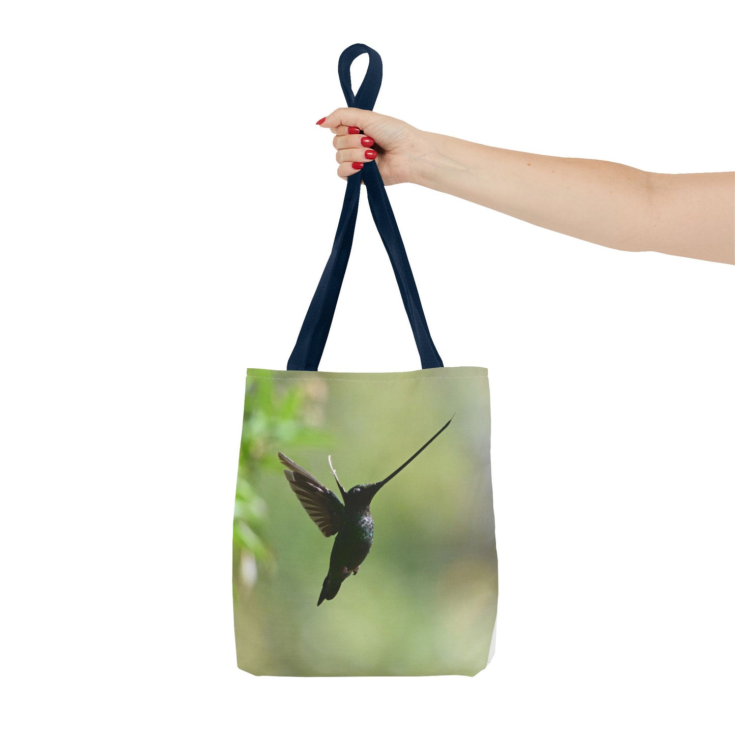 Hummingbird Tote Bag, Colorful Eco-Friendly Shopper, Summer Beach Bag, Floral Gift Bag, Lightweight Carry-All