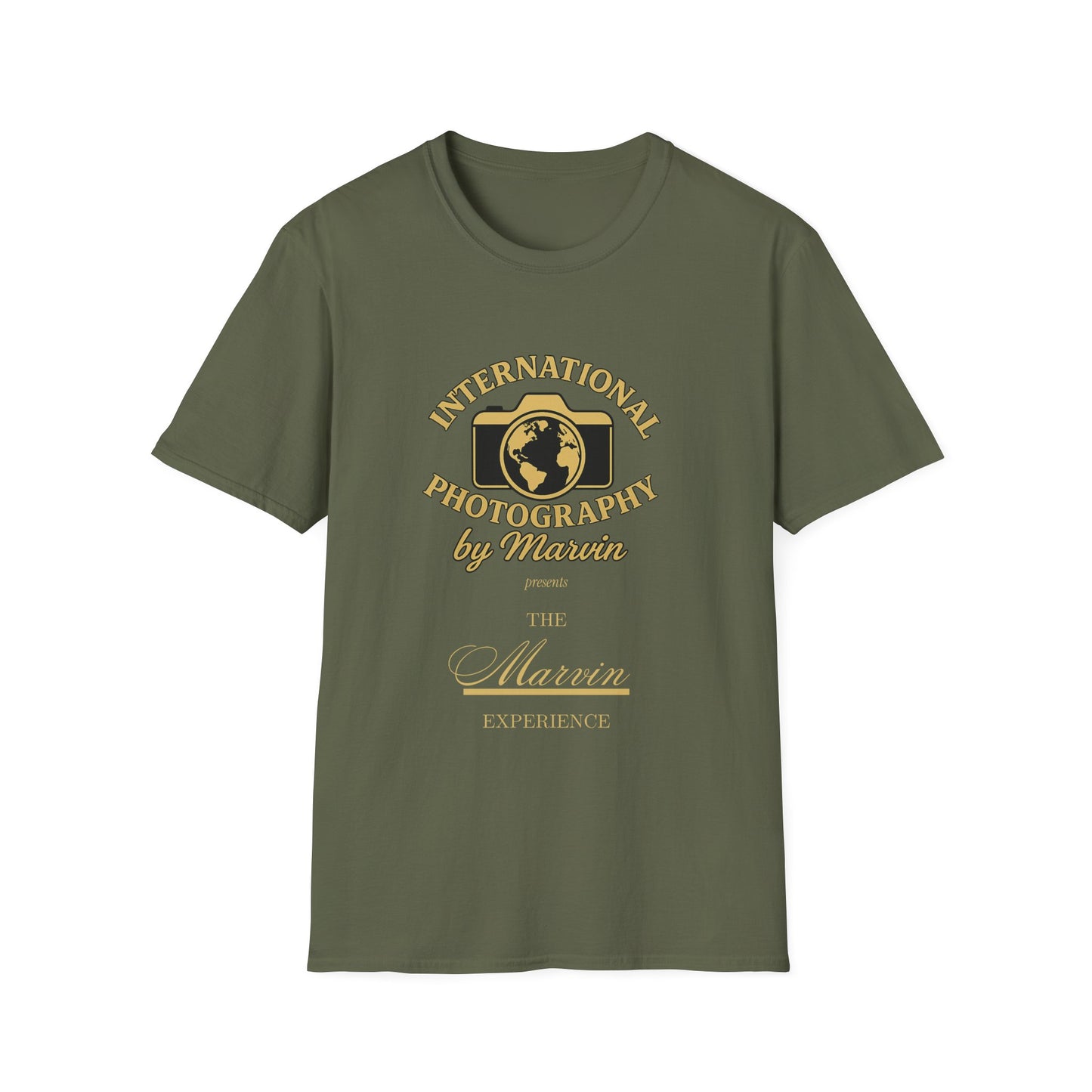 International Photography Graphic T‑Shirt — "International Photography by Marcin" Vintage Logo Tee