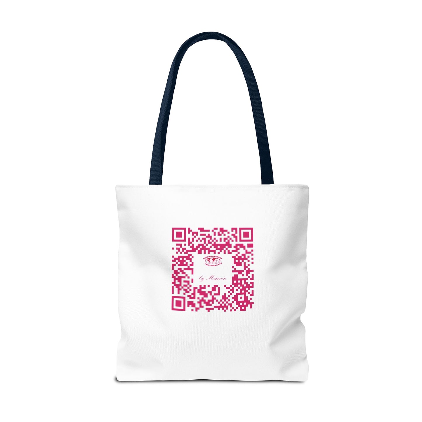 Photography Tote Bag with QR Code, Eco-Friendly Shopping Tote, Art Design Bag, Gift for Photographers, Customizable Travel Bag