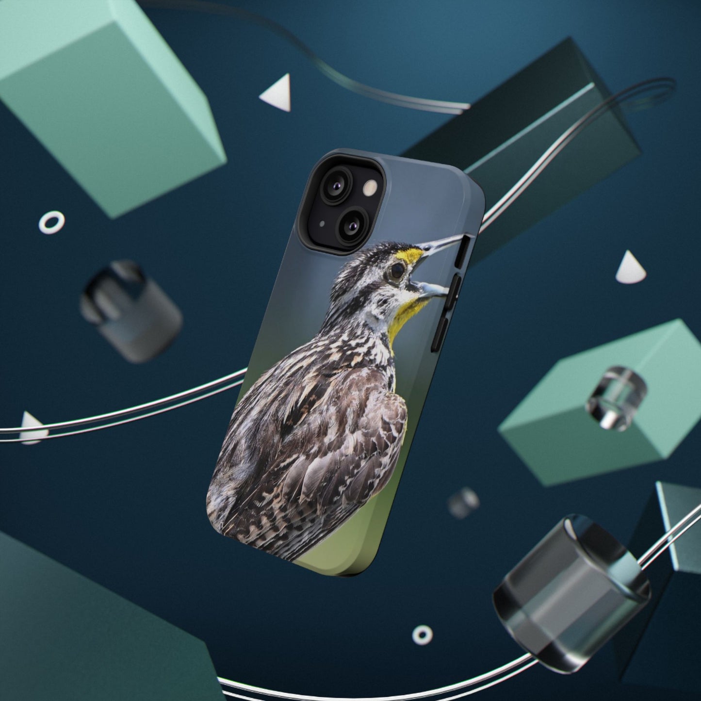 Western Meadowlark Photo Phone Case — Impact-Resistant Protective Cover