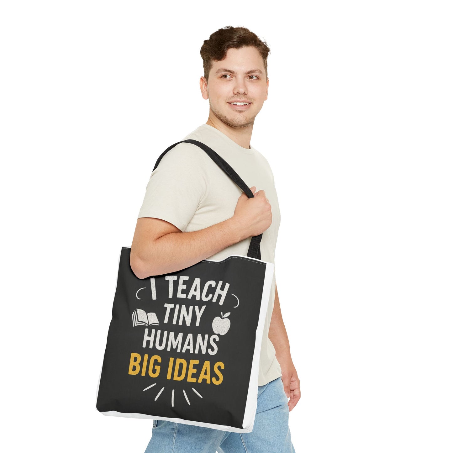 Inspirational Teacher Tote Bag - I Teach Tiny Humans Big Ideas, Perfect for Educators, Back to School, Classroom Essentials, Gifts for [...]