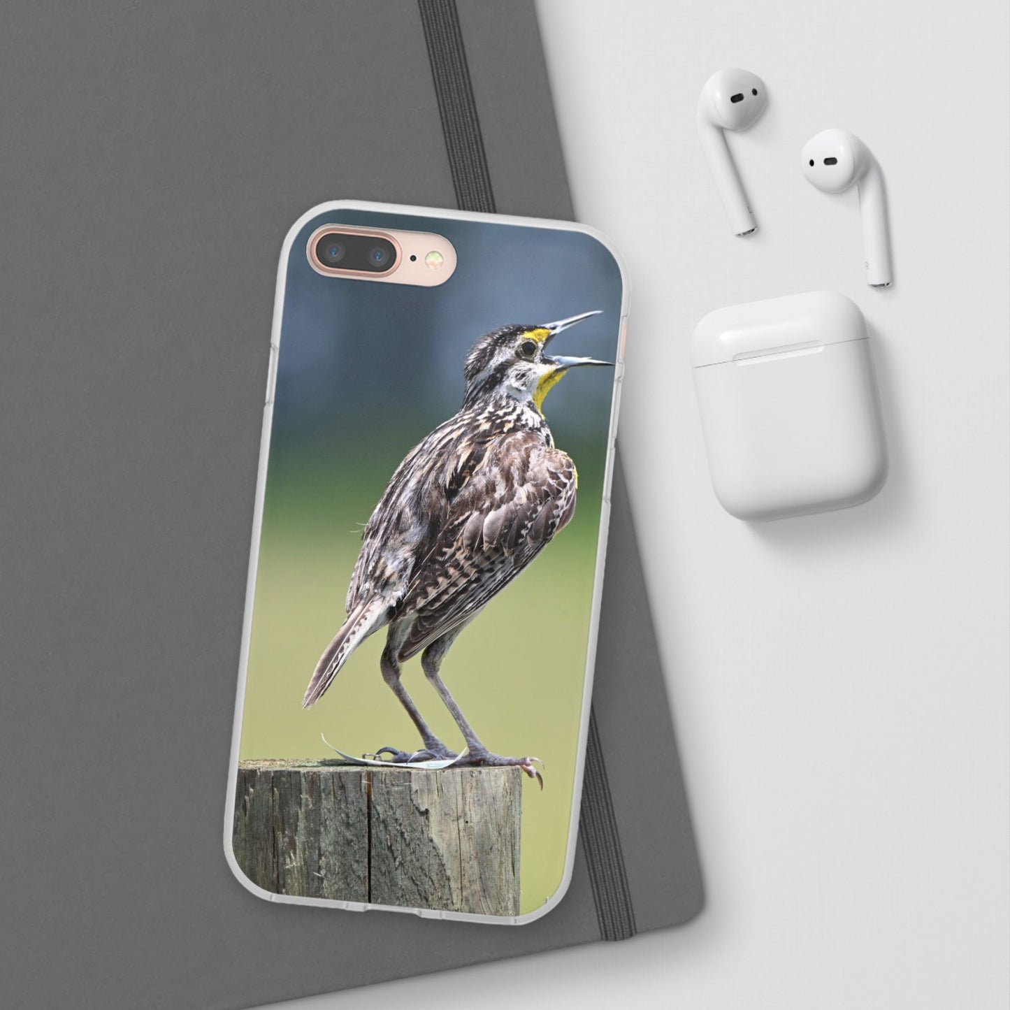 Singing Meadowlark Phone Case – Nature Bird Photo Flexi Case