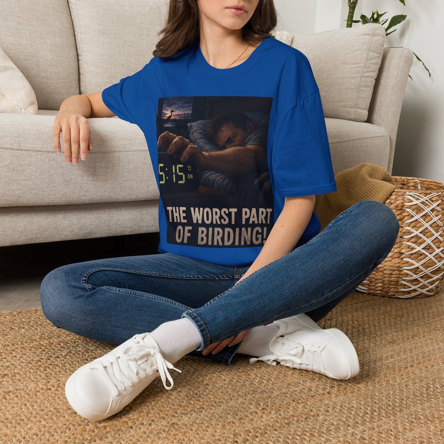 T-Shirt — "The Worst Part of Birding" Funny Early-Morning Birdwatcher Tee
