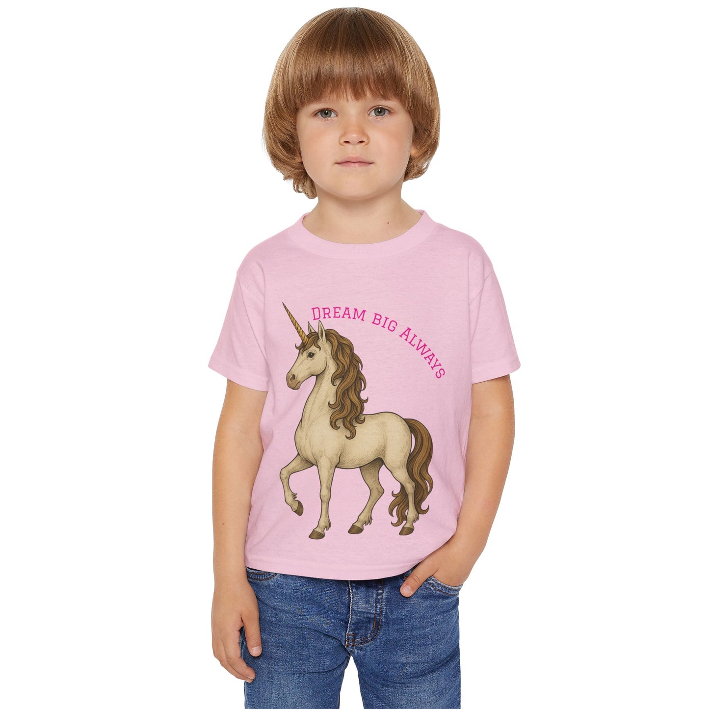 Toddler T‑Shirt — "Dream Big Always" Unicorn Graphic