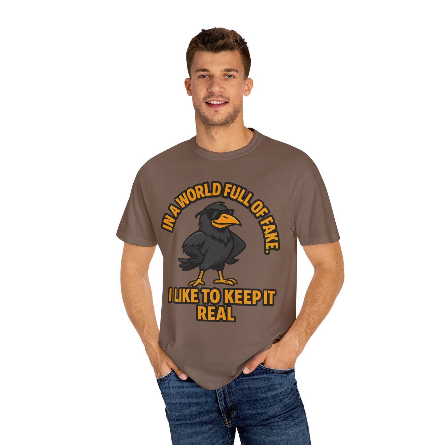 Keep It Real Crow T-Shirt — In a World Full of Fake Graphic Tee