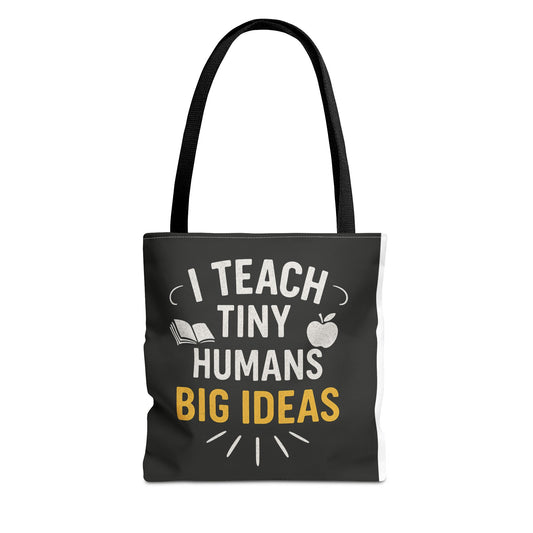 Inspirational Teacher Tote Bag - I Teach Tiny Humans Big Ideas, Perfect for Educators, Back to School, Classroom Essentials, Gifts for [...]