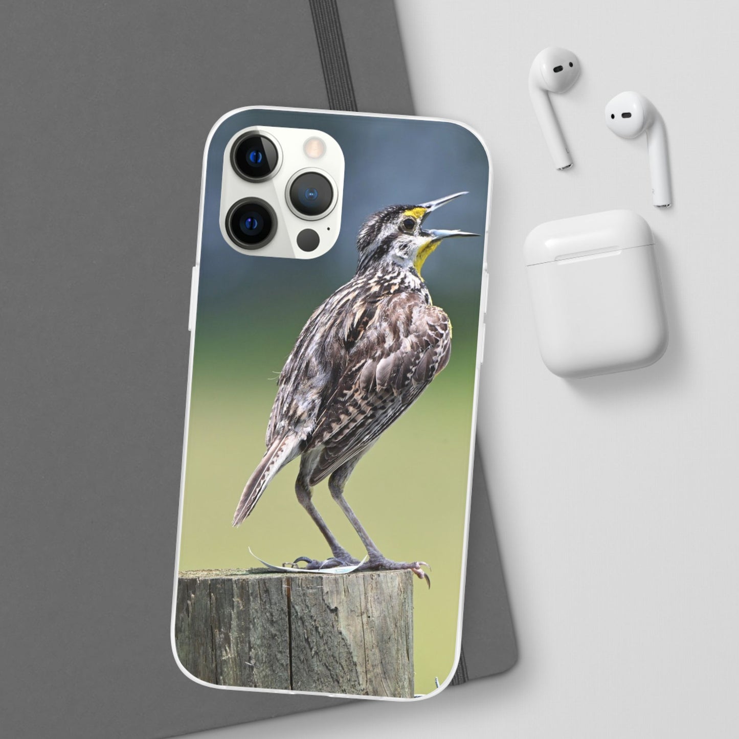 Singing Meadowlark Phone Case – Nature Bird Photo Flexi Case