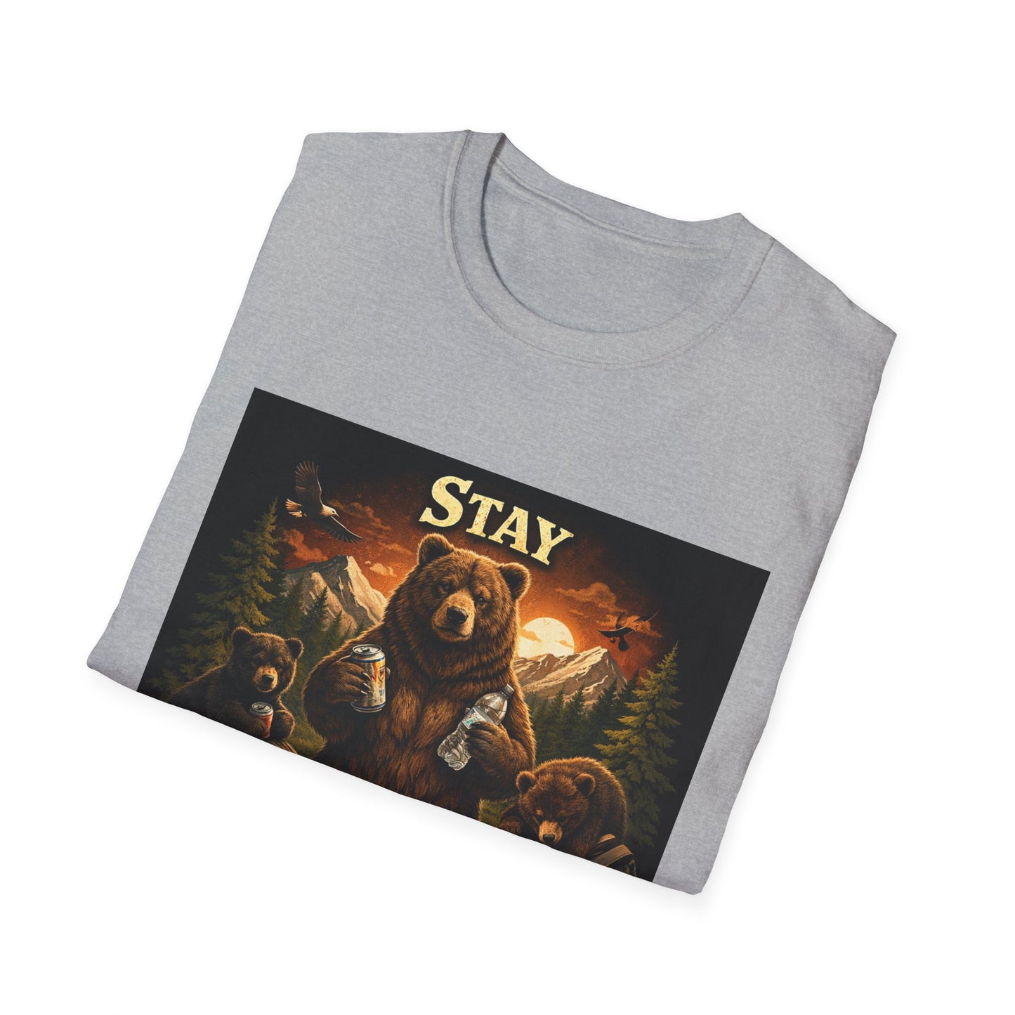 Stay Trashy Bear T-Shirt – Funny Vintage Camping Graphic Tee