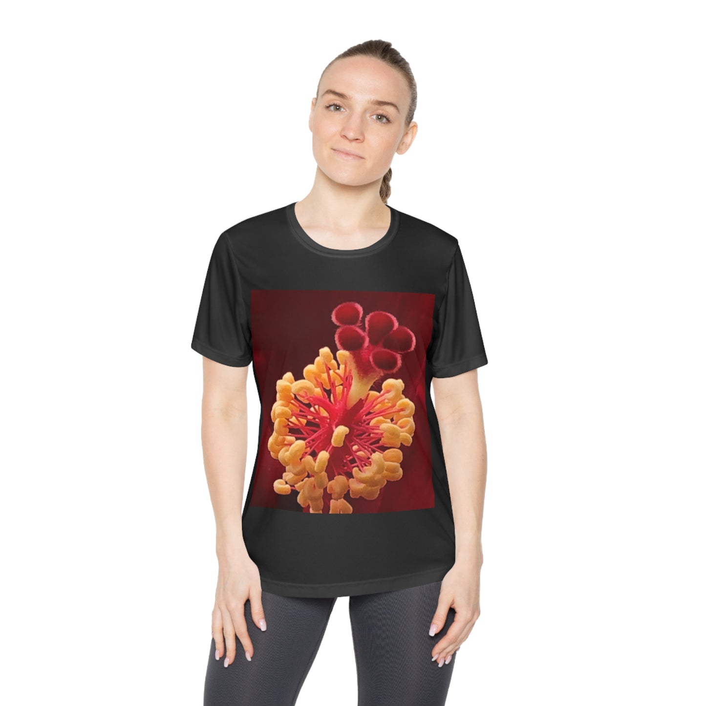 Vibrant Floral Competitor Tee, Nature-Inspired Shirt, Women’s Graphic Tee, Artistic Floral Top, Casual Spring Fashion