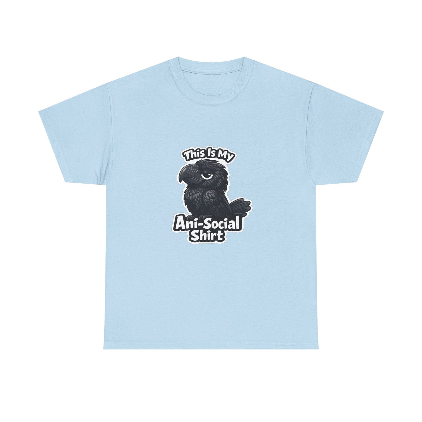 Anti-Social Shirt T‑Shirt — Cute Grumpy Bird Graphic Tee