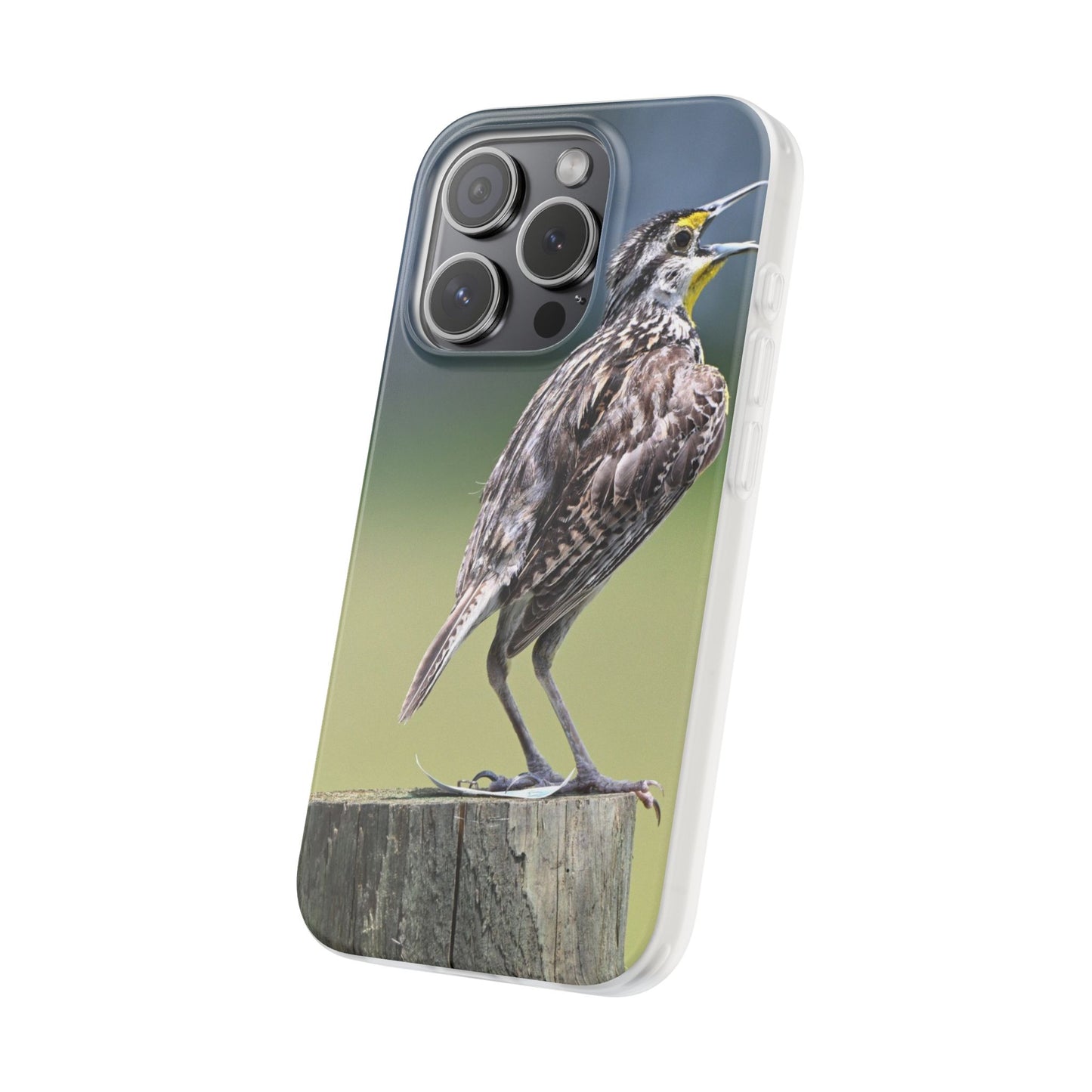 Singing Meadowlark Phone Case – Nature Bird Photo Flexi Case