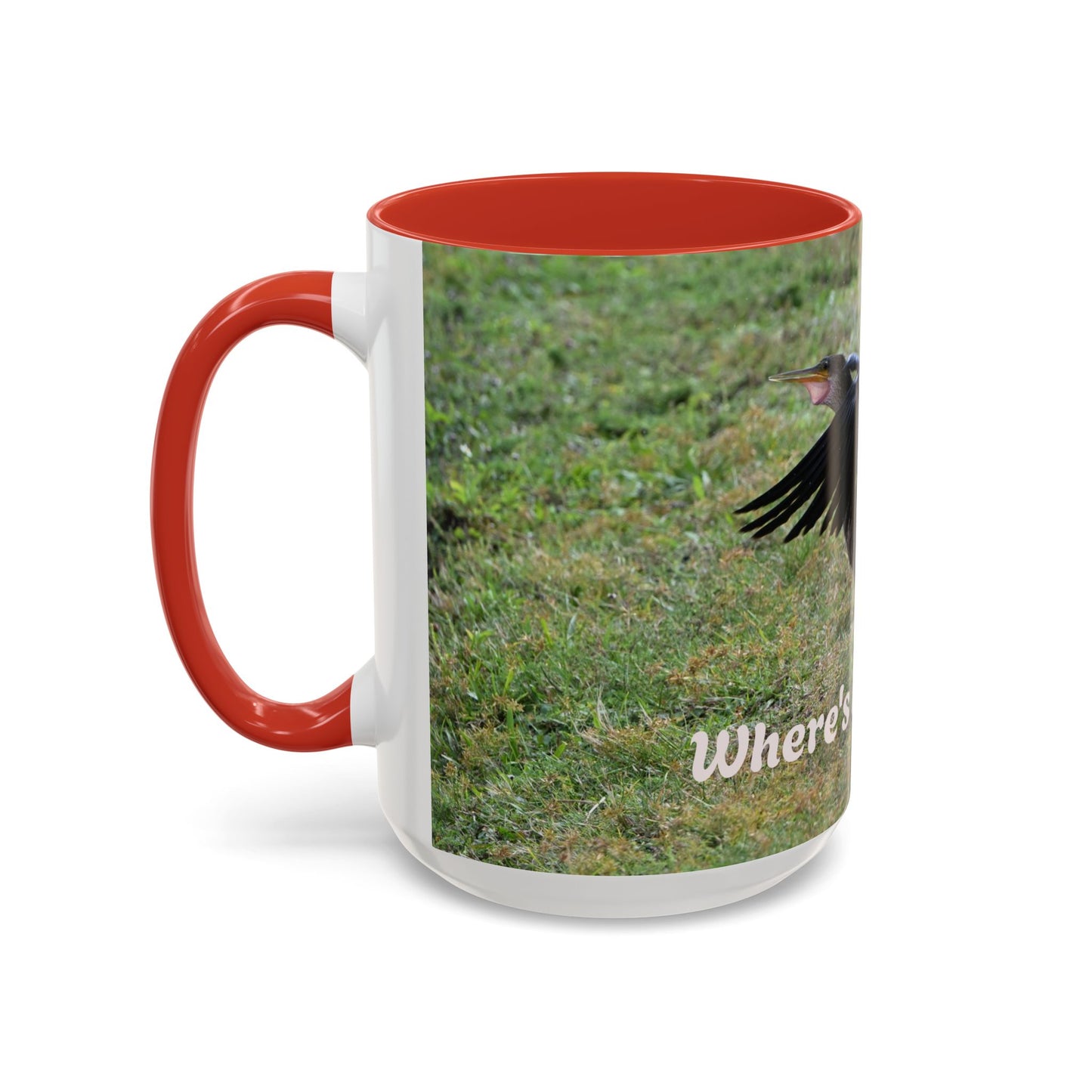 Where's My Coffee? Accent Coffee Mug – Funny Crow Bird Coffee Cup (11/15oz)
