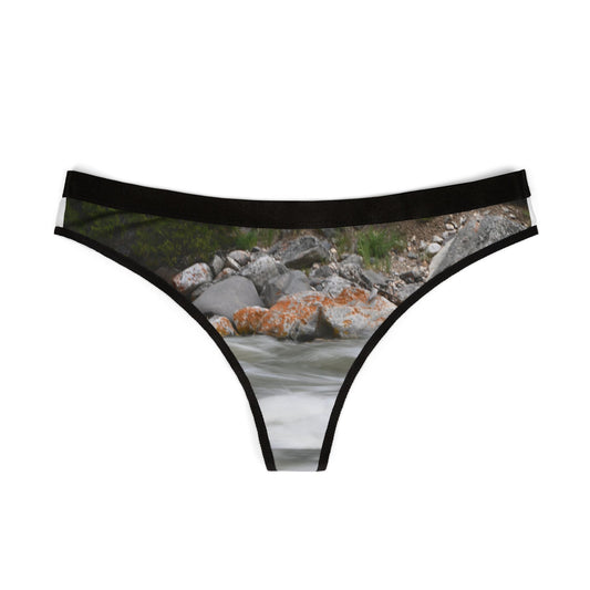 Women's Thongs with Scenic Print, Comfortable Underwear, Fashionable Intimates, Travel Inspiration, Unique Gift for Her