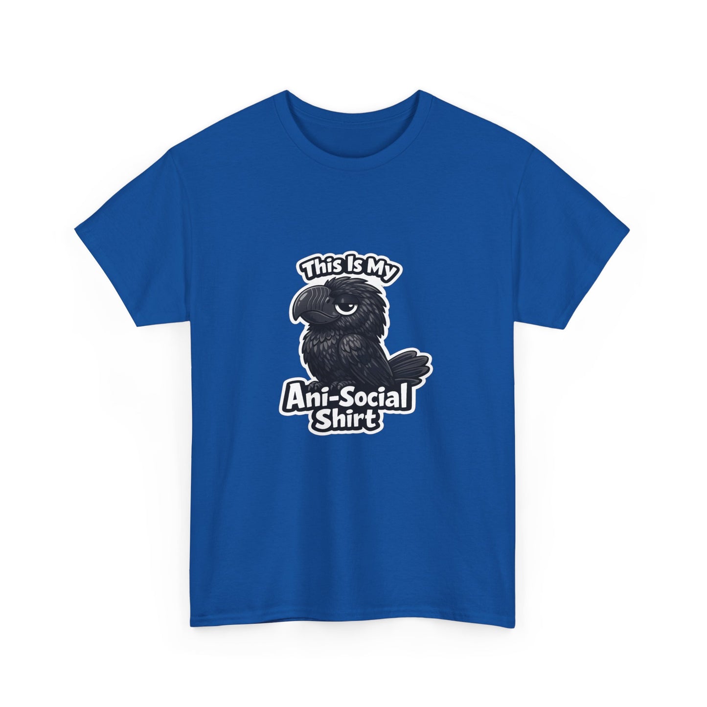 Anti-Social Shirt T‑Shirt — Cute Grumpy Bird Graphic Tee