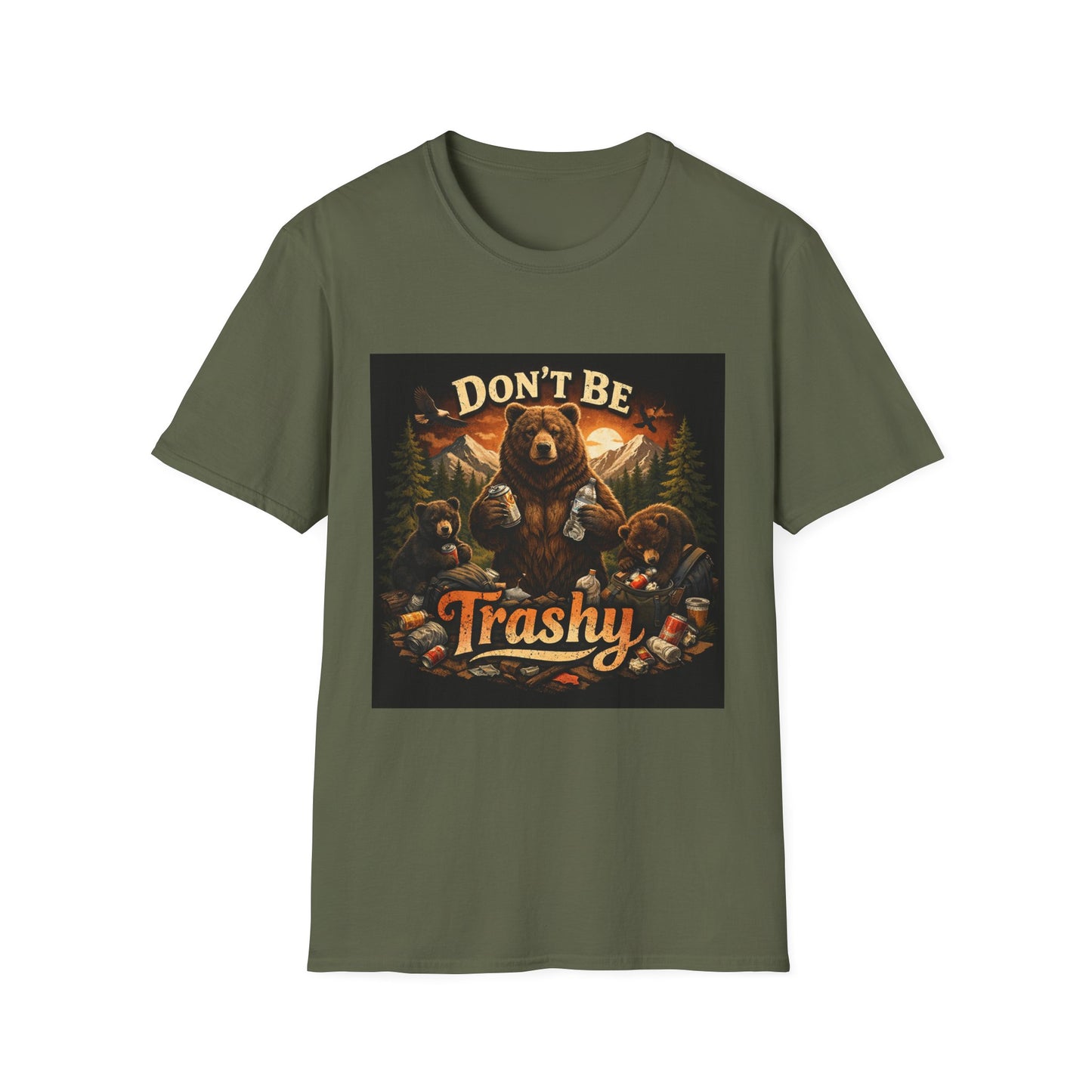 Don’t Be Trashy Bear T-Shirt — Camping / Environmental Conservation Tee
