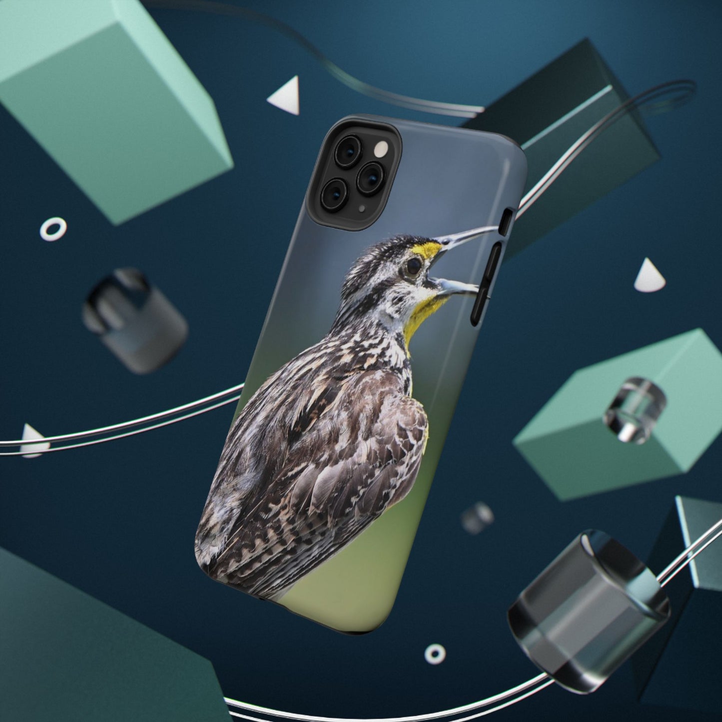 Western Meadowlark Photo Phone Case — Impact-Resistant Protective Cover