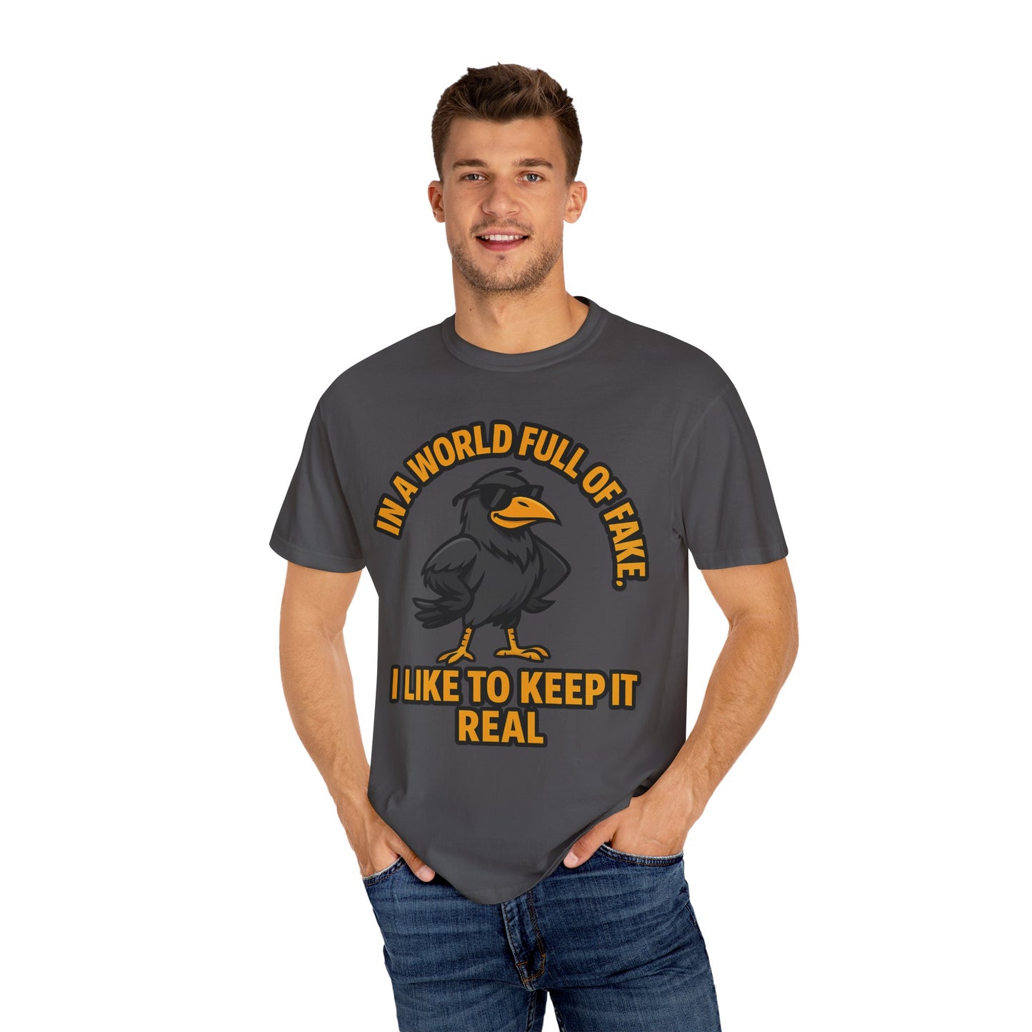 Keep It Real Crow T-Shirt — In a World Full of Fake Graphic Tee