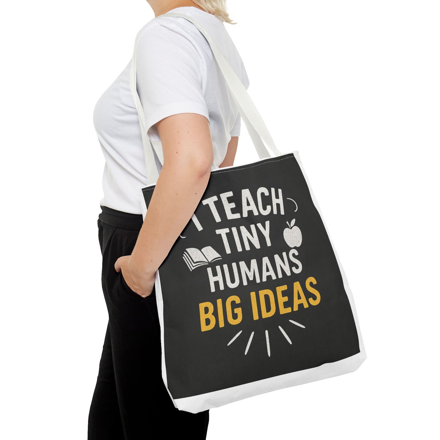 Inspirational Teacher Tote Bag - I Teach Tiny Humans Big Ideas, Perfect for Educators, Back to School, Classroom Essentials, Gifts for [...]