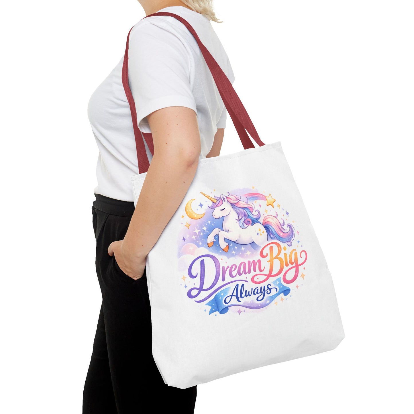 Unicorn 'Dream Big Always' Tote Bag