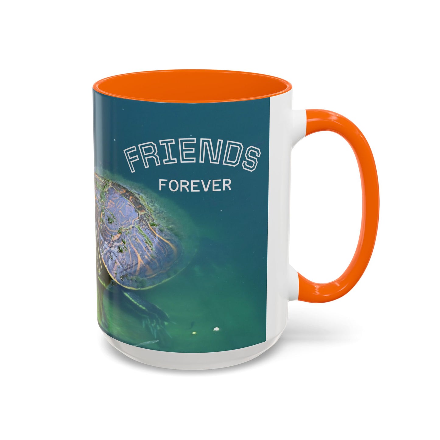 Friends Forever Turtle Accent Coffee Mug — 11/15oz Gift for Animal Lovers