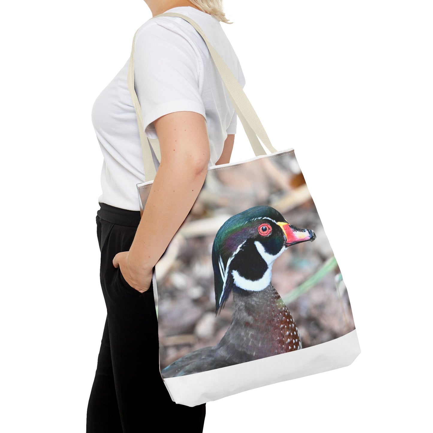 Wood Duck Tote Bag, Nature Lover Eco-Friendly Tote, Gift for Bird Enthusiasts, Stylish Reusable Shopping Bag, Photography Art Bag