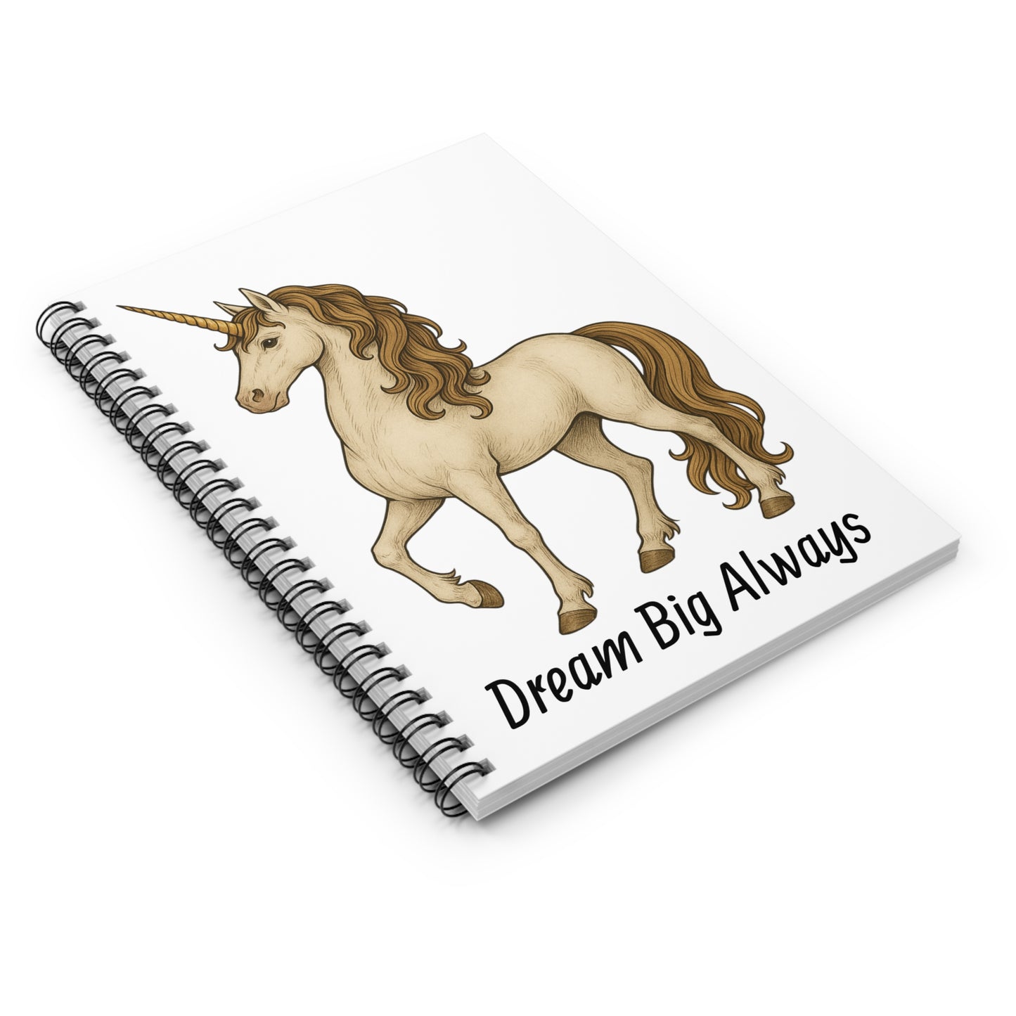 Dream Big Always Unicorn Spiral Notebook