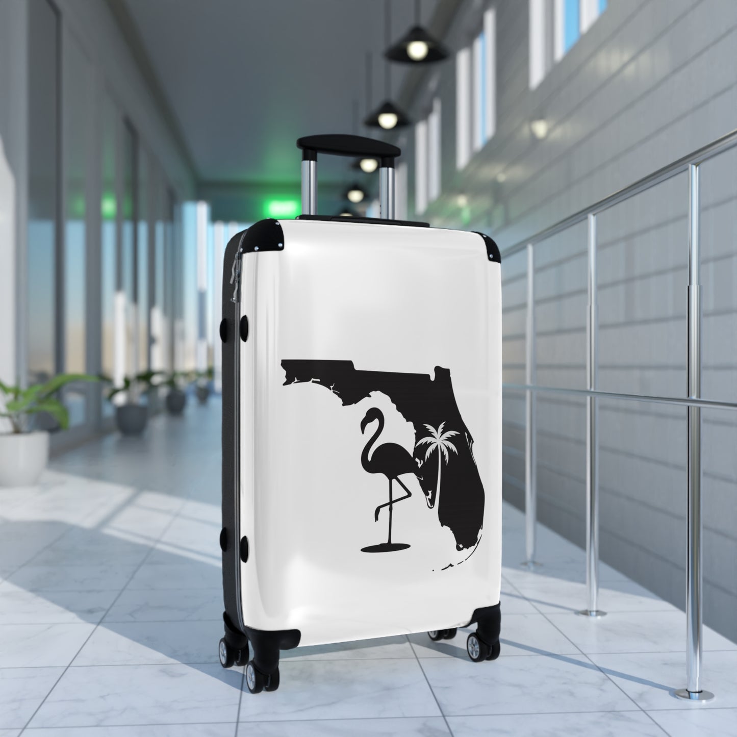 Tropical Florida Suitcase, Travel Bag, Personalized Luggage, Vacation Accessory, Summer Travel Gear
