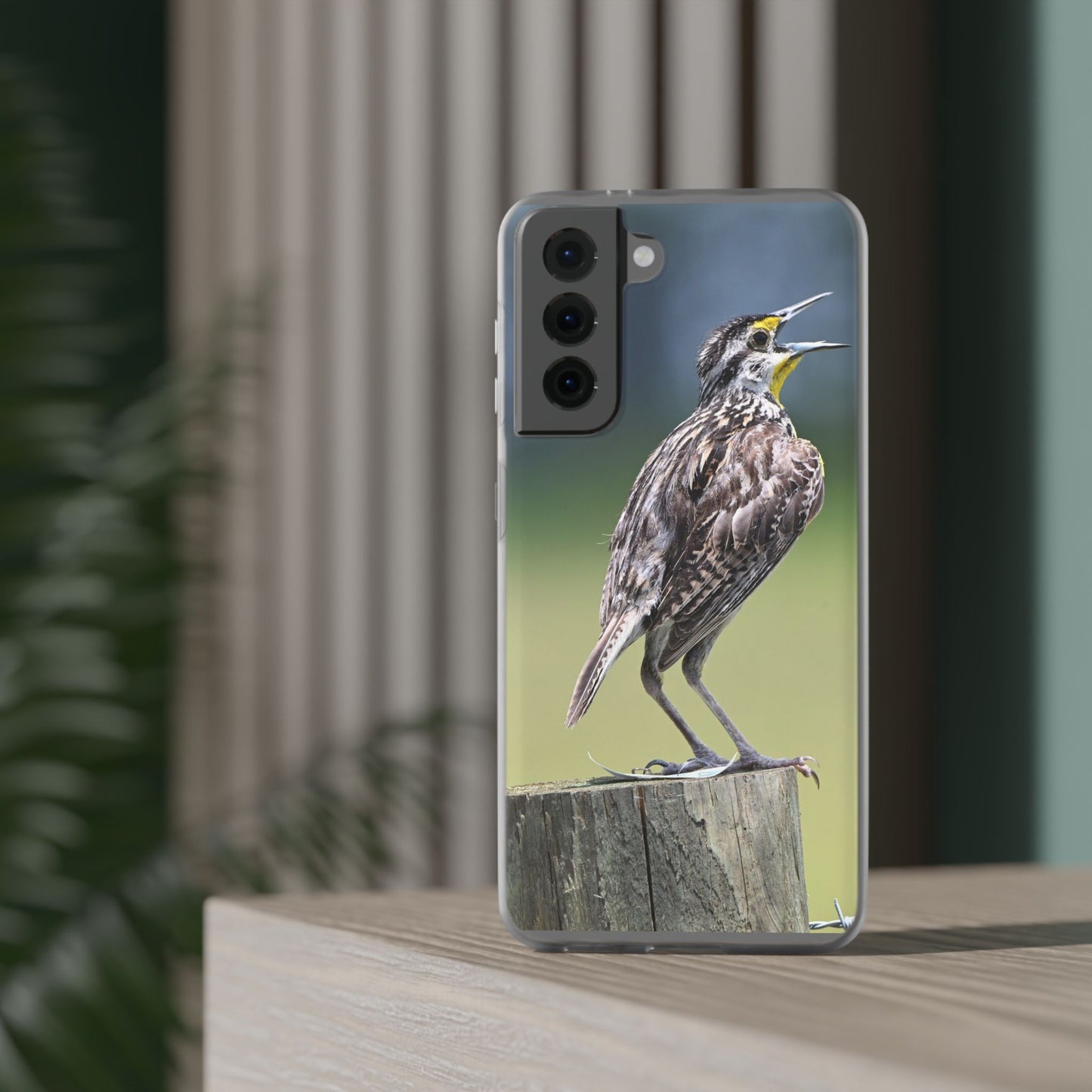 Singing Meadowlark Phone Case – Nature Bird Photo Flexi Case