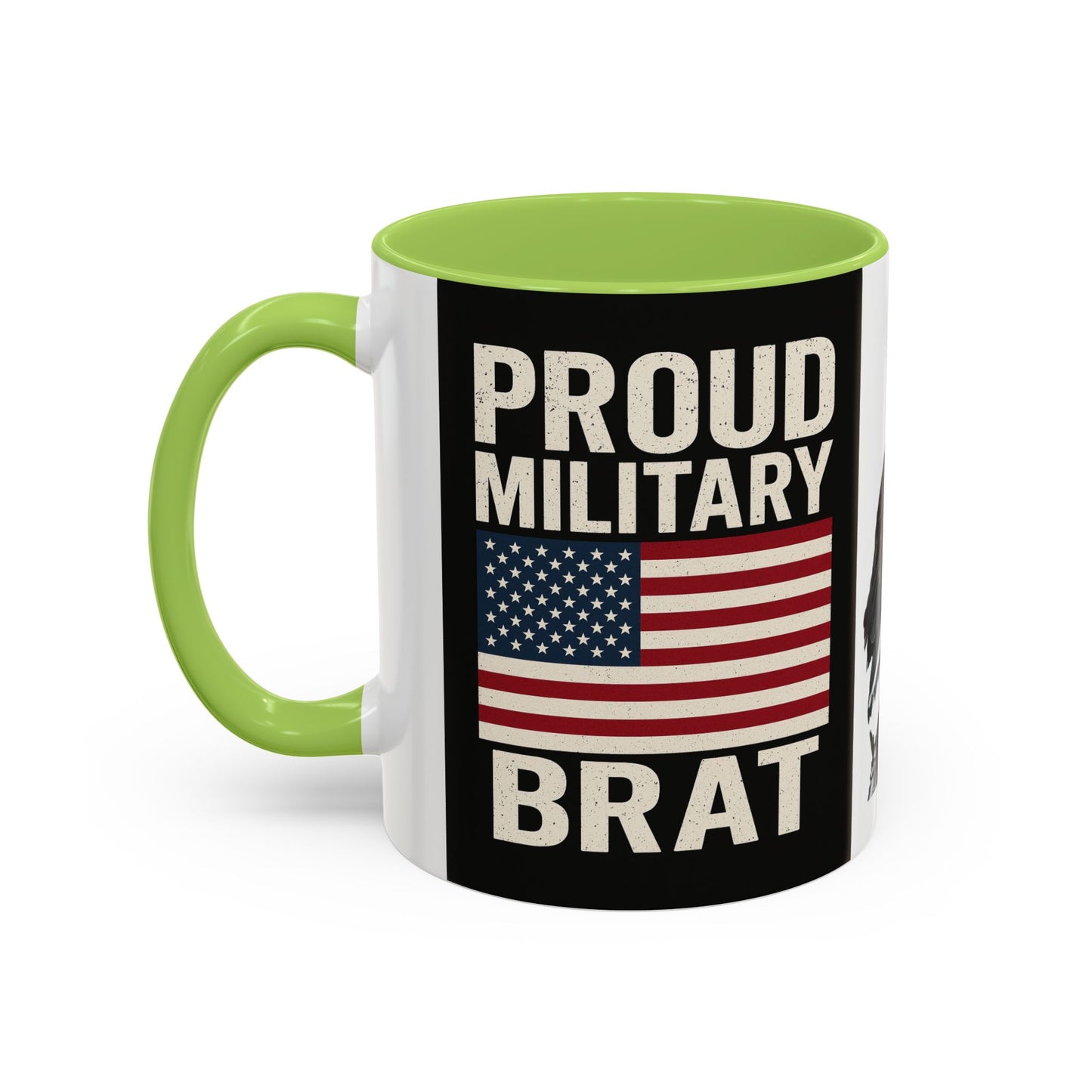 Proud Military Brat Coffee Mug, Veteran Appreciation Gift, Military Family Mug, USA Pride, Father's Day Gift, Patriotic Drinkware