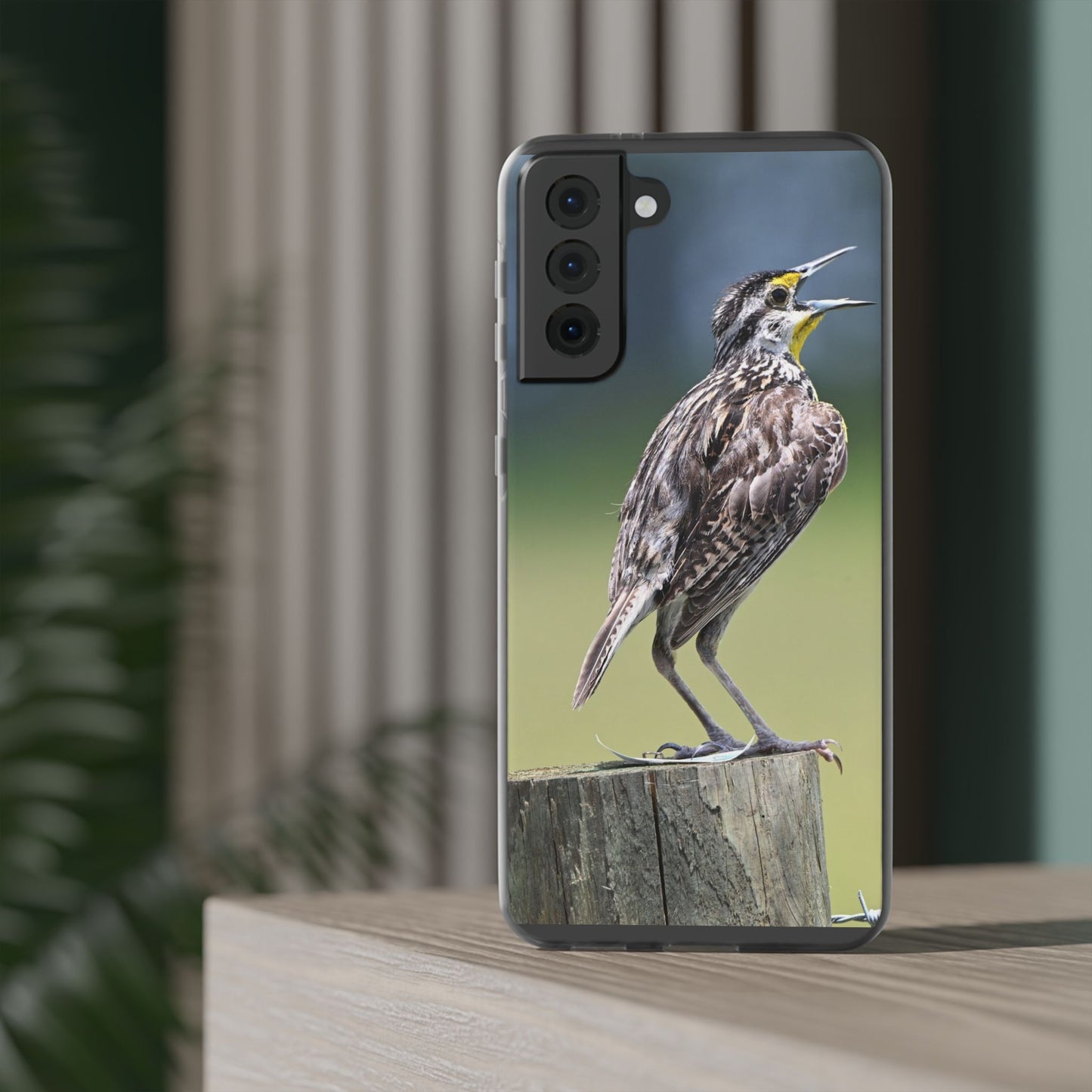 Singing Meadowlark Phone Case – Nature Bird Photo Flexi Case
