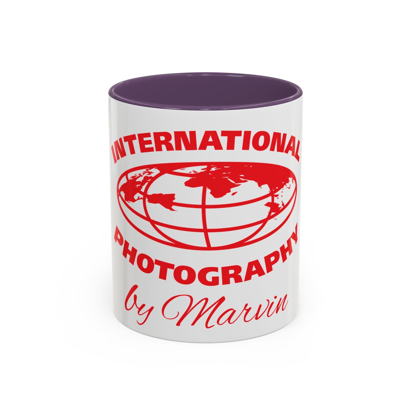 International Photography Accent Mug - Unique Coffee Mug, Gift for Photographers, Travel Mug, Artsy Gifts, Photography Lovers