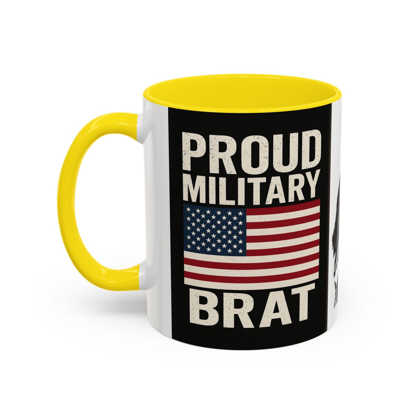 Proud Military Brat Coffee Mug, Veteran Appreciation Gift, Military Family Mug, USA Pride, Father's Day Gift, Patriotic Drinkware