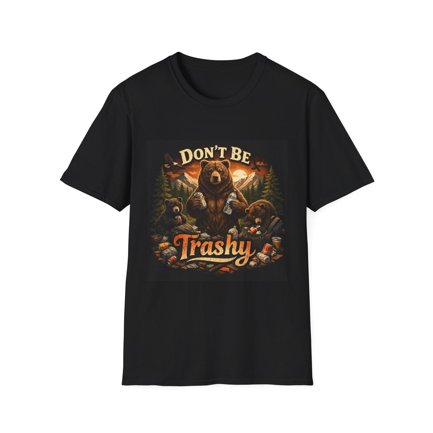 Don’t Be Trashy Bear T-Shirt — Camping / Environmental Conservation Tee