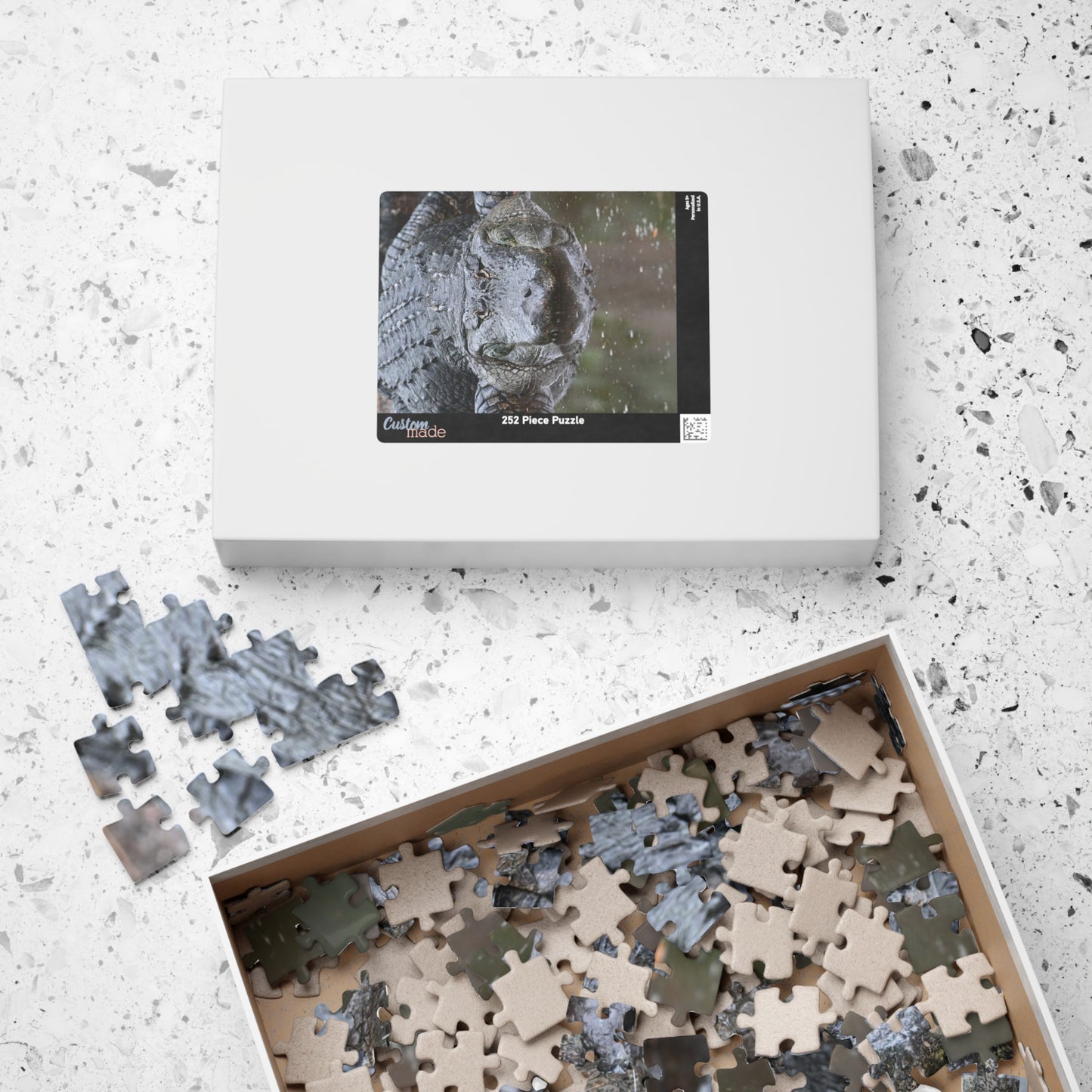 Alligator Puzzle - 110, 252, 520, 1014-Piece Jigsaw, Animal Lovers Gift, Family Game Night, Nature Decor, Unique Home Activity