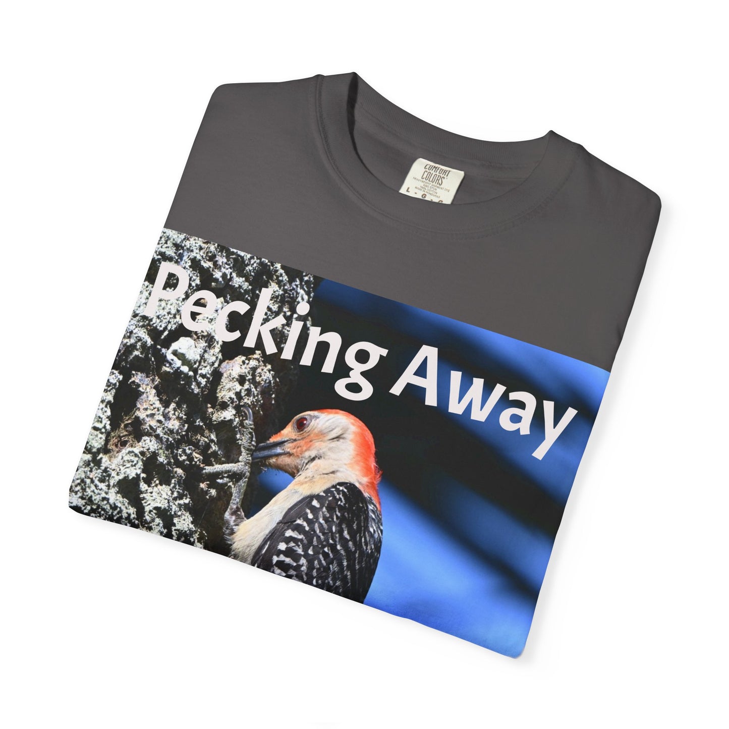 Nature Lover's Unisex T-Shirt - Eco-Friendly Tee with 'Pecking Away' Design, Gift for Birdwatchers, Nature Gifts, Casual Wear, [...]