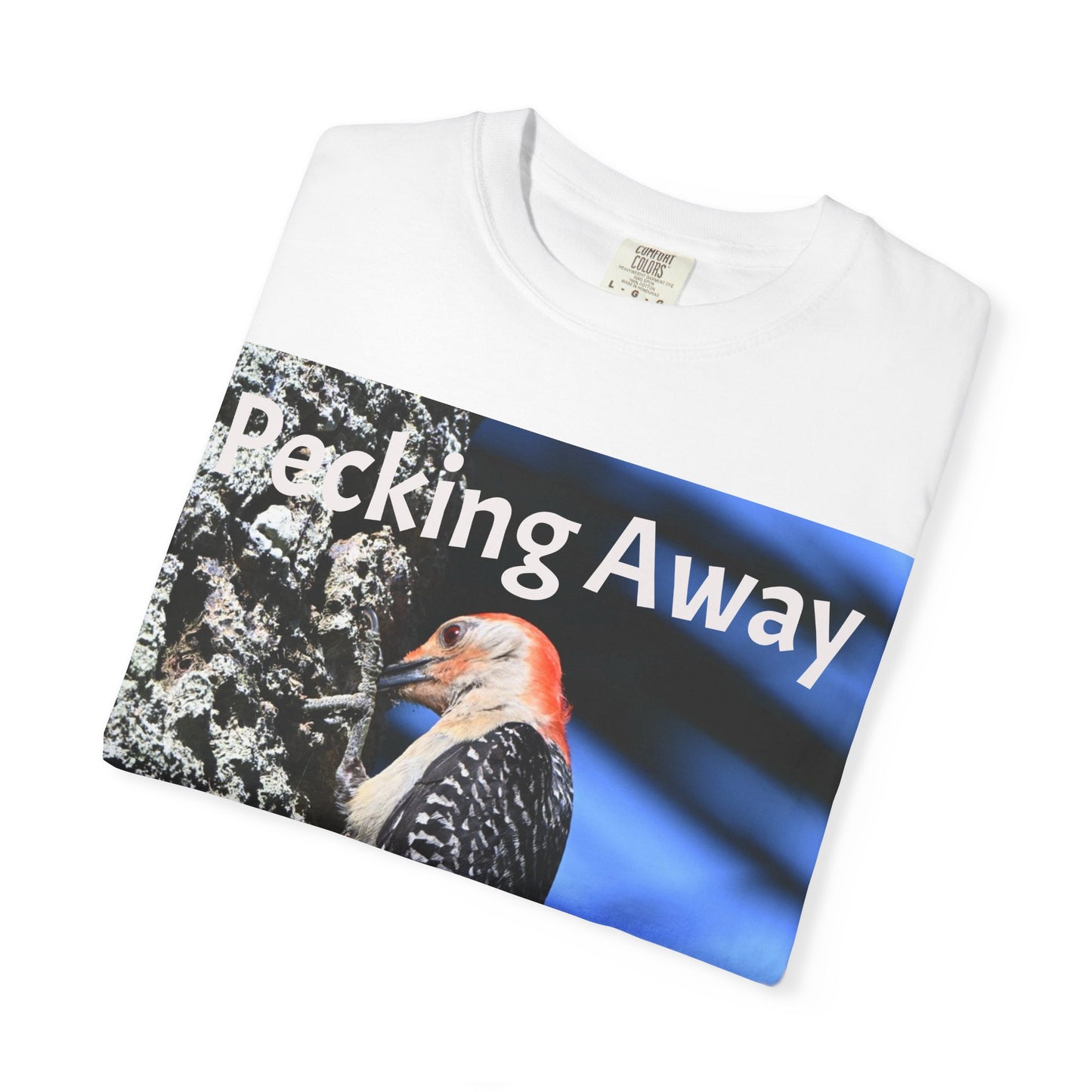 Nature Lover's Unisex T-Shirt - Eco-Friendly Tee with 'Pecking Away' Design, Gift for Birdwatchers, Nature Gifts, Casual Wear, [...]