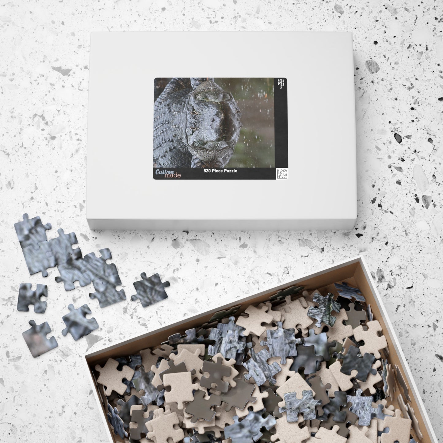 Alligator Puzzle - 110, 252, 520, 1014-Piece Jigsaw, Animal Lovers Gift, Family Game Night, Nature Decor, Unique Home Activity