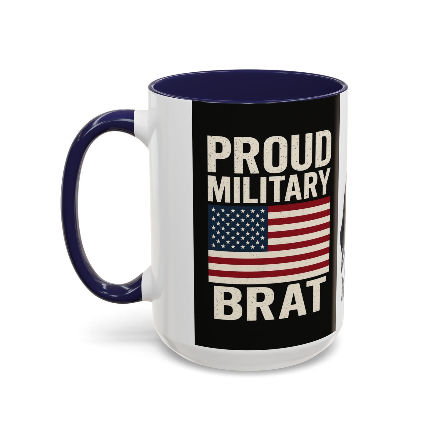 Proud Military Brat Coffee Mug, Veteran Appreciation Gift, Military Family Mug, USA Pride, Father's Day Gift, Patriotic Drinkware