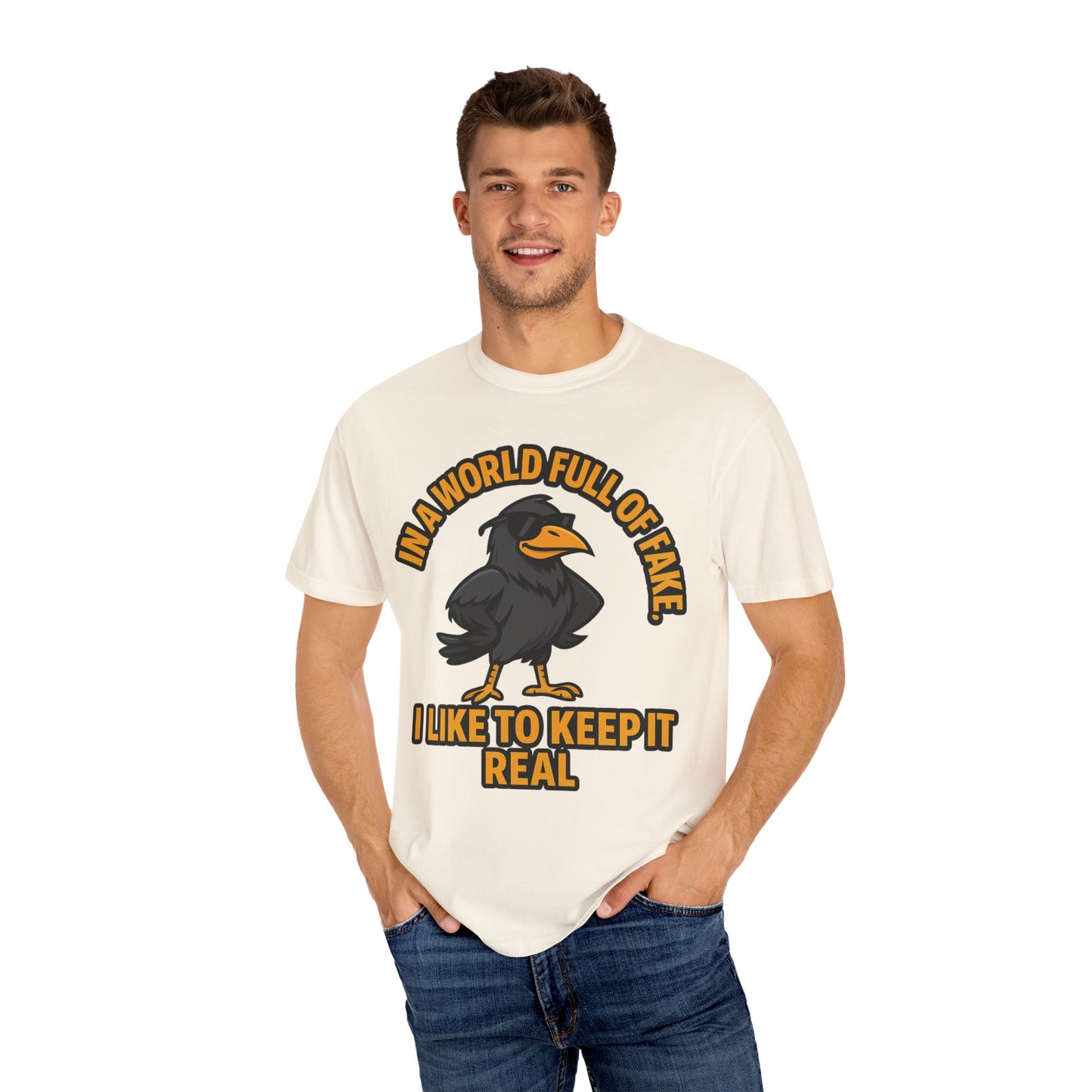 Keep It Real Crow T-Shirt — In a World Full of Fake Graphic Tee